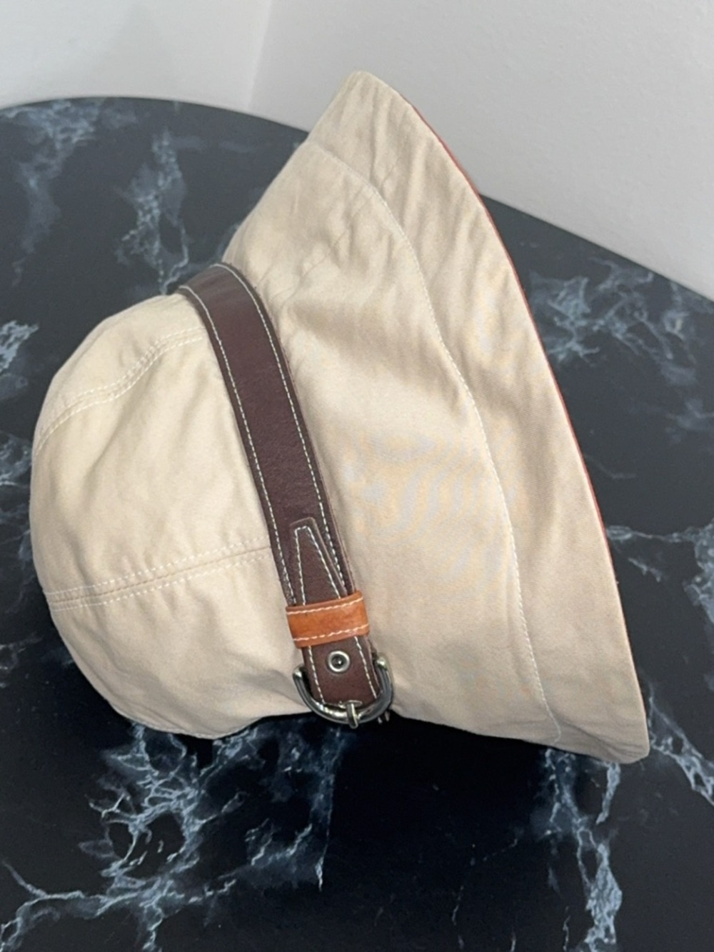 Coach Summer Bucket Hat in Cream and Brown AUTHENTIC - Picture 7 of 8